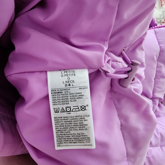 GAP ColdControl Upcycled Puffer Coat Jacket Sz Large - Picture 6 of 10